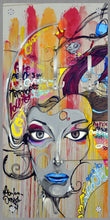 Lade das Bild in den Galerie-Viewer, Wandgaderobe Aluverbund Garderobe 100x50cm Kunst Graffiti 137ga
