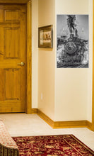 Lade das Bild in den Galerie-Viewer, Wandgaderobe Aluverbund Garderobe 100x50cm Lok Dampf USA 1665GA
