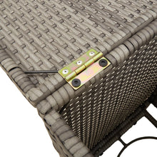 Lade das Bild in den Galerie-Viewer, Propan-Tank-Verstecktisch Grau 40x40x60 cm Poly Rattan
