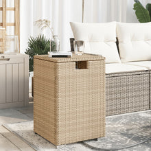 Lade das Bild in den Galerie-Viewer, Propan-Tank-Verstecktisch Beige 40x40x60 cm Poly Rattan
