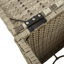 Lade das Bild in den Galerie-Viewer, Propan-Tank-Verstecktisch Hellgrau 40x40x60 cm Poly Rattan
