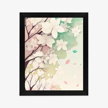 Lade das Bild in den Galerie-Viewer, Poster Blühende Pastellbäume Im Frühling Rahmen Aluminium Farbe Schwarz

