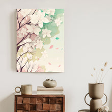Lade das Bild in den Galerie-Viewer, Poster Blühende Pastellbäume Im Frühling Rahmen Aluminium Farbe Schwarz
