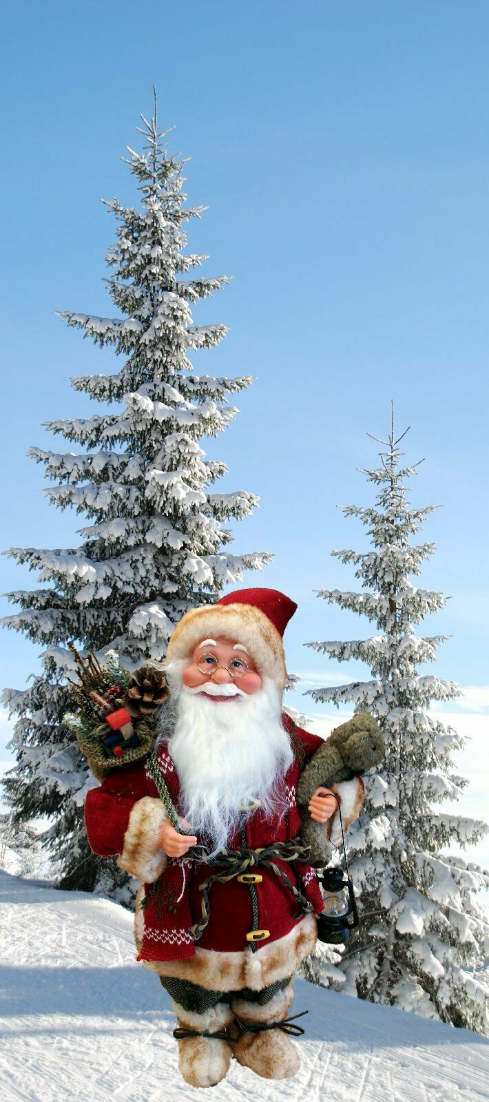 Türposter 200x100cm Santa Claus Türaufkleber Türfolie Türtapete - selbstklebend 200 D-100x200cm