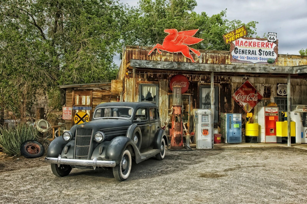 Wandbild selbstklebend oder Vlies Folie Poster XXL Route66 WA66LI