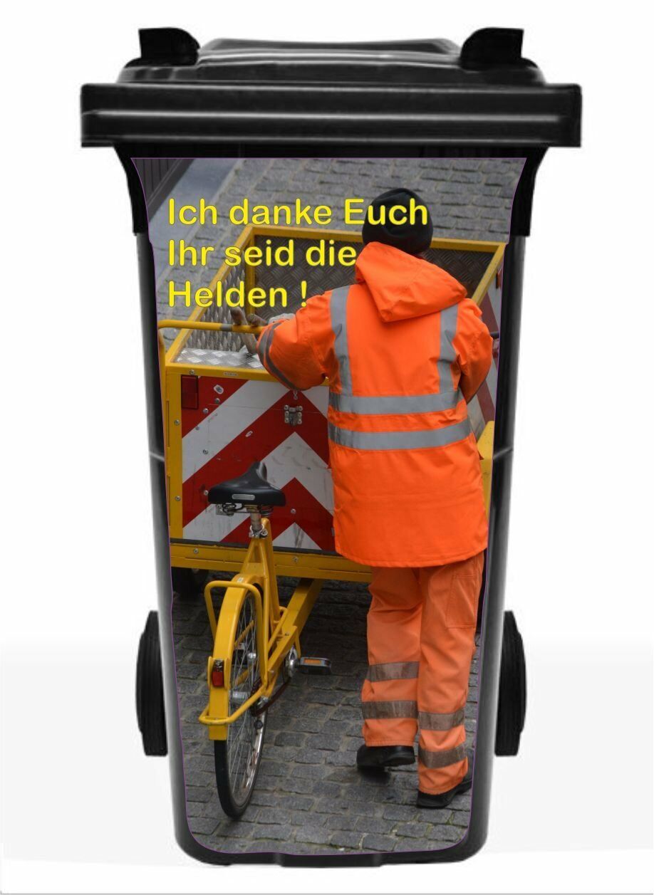 Mülltonnenaufkleber Müllmann Aufkleber Mülltonne M11LI