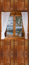 Lade das Bild in den Galerie-Viewer, Türposter Gardasee Fenster Holz Gardine Türtapete selbstklebend 9055
