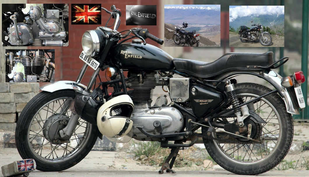 Wandbild Royal Enfield Fototapete Poster Motorrad Klassiker Alt England wa391LI