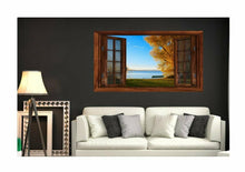 Lade das Bild in den Galerie-Viewer, Wandbild Chiemsee Fototapete Poster Fenster Blick Landschaft Herbst Urlaub FE123
