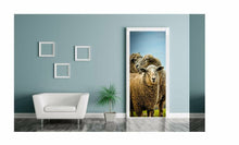 Lade das Bild in den Galerie-Viewer, Türtapete Schafe Tapete selbstklebend Tier Herde 1261L
