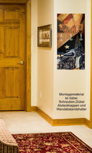 Lade das Bild in den Galerie-Viewer, Wandgaderobe Aluverbund Motorrad USA 100x50cm 200gab
