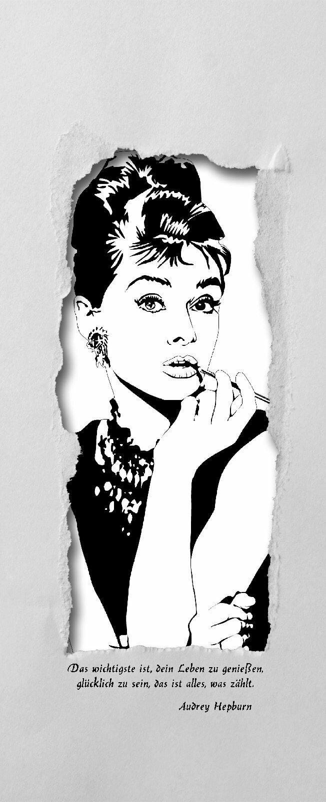 Türposter Audrey Hepburn Legende Star Türtapete selbstklebend 9041