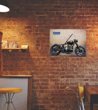 Lade das Bild in den Galerie-Viewer, Wanduhr Motorrad BMW R80 - 3 Zeigersätzen + Wunschtext
