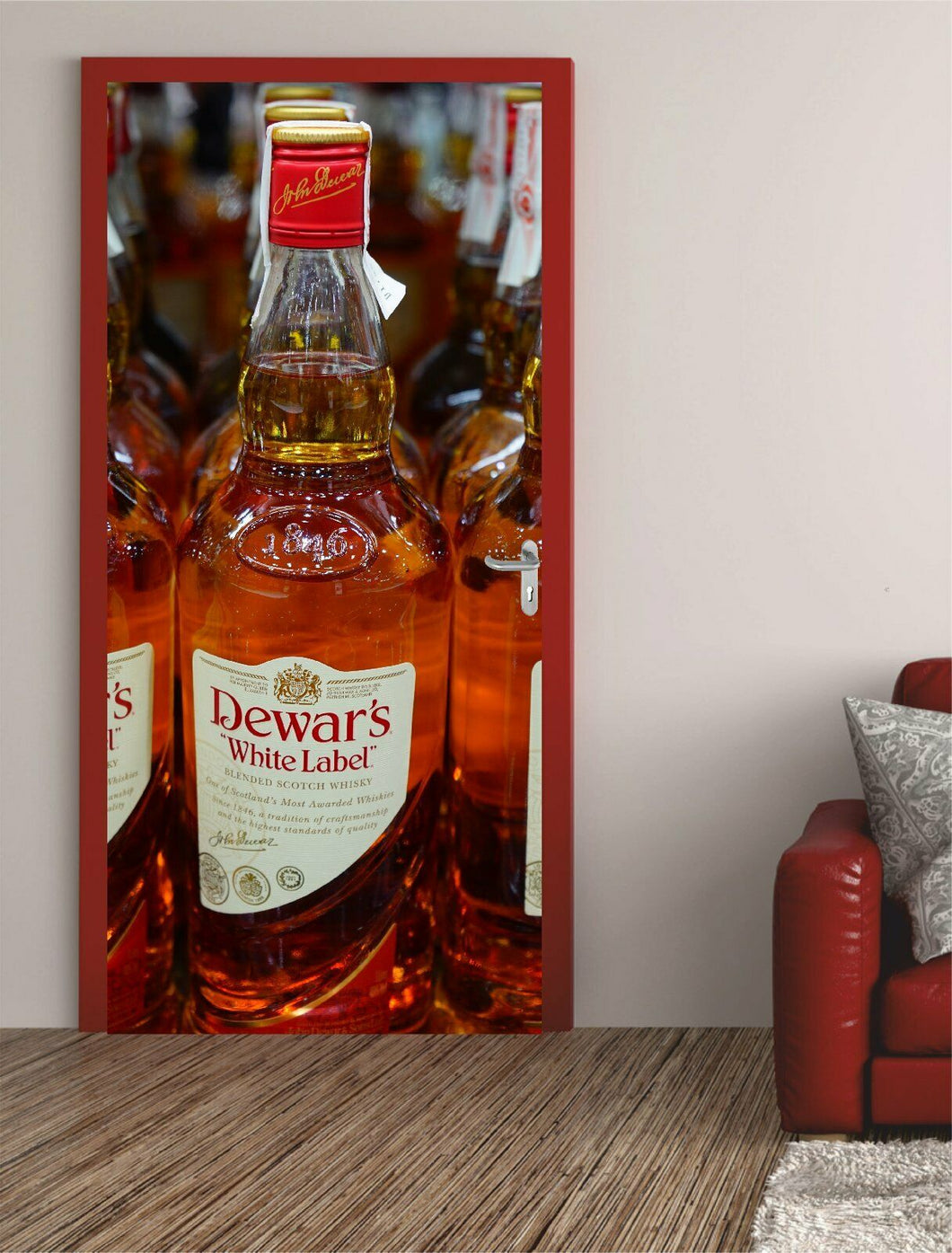 Türposter 200x100cm Whisky Türtapete Türbild Dewars Flasche Scotch Werbung 749tp- 100x200cm