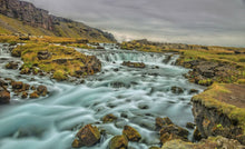 Lade das Bild in den Galerie-Viewer, Wandbild Wasserfall Fototapete Poster Berge Landschaft Himmel wa394LI
