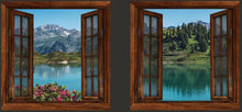 Lade das Bild in den Galerie-Viewer, Wandbild Fototapete 2x Fensterblick Alpen Trübsee Schweiz FE5007
