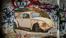 Lade das Bild in den Galerie-Viewer, Wandbild  VW Fototapete Poster XXL  Käfer Alt Hobby KFZ Auto Wrack Rost WA316
