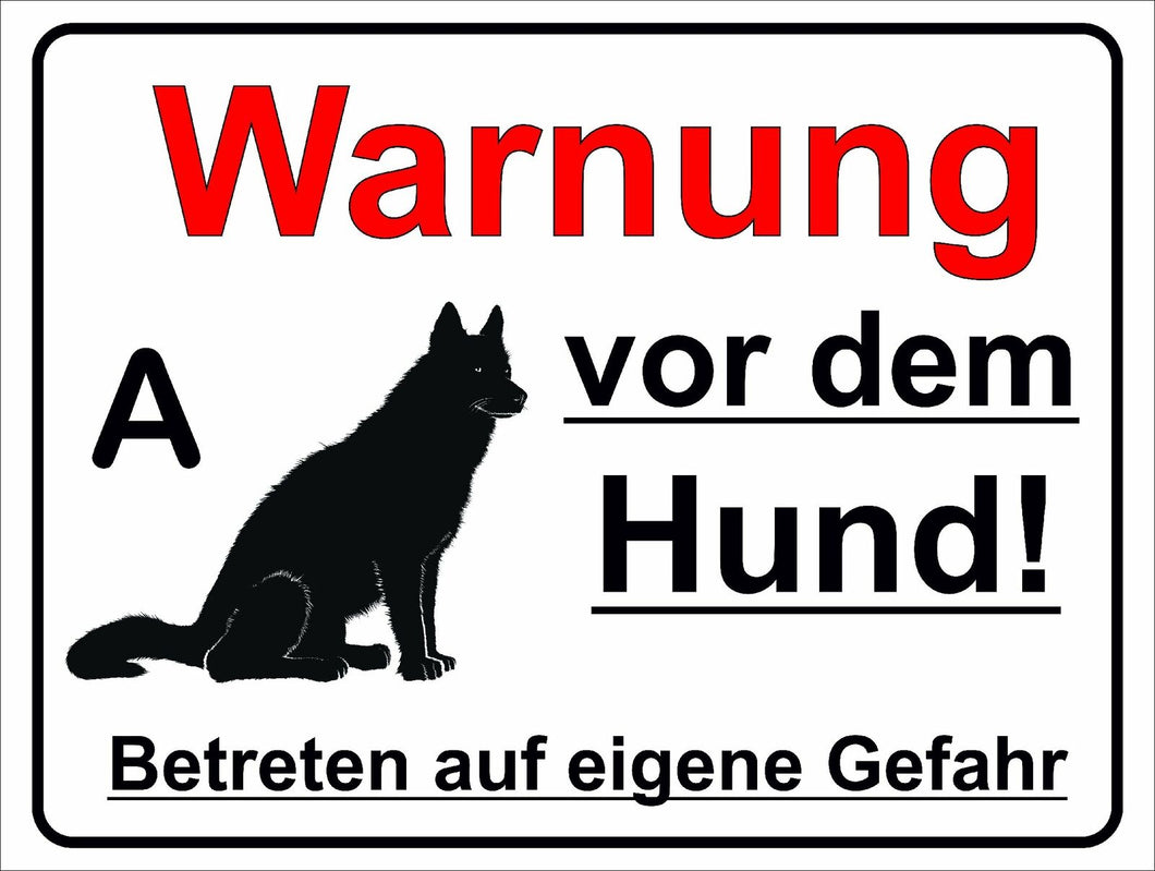Hinweisschild Warnschild Vorsicht Hund Aluverbundplatte 3mm