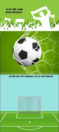 Türtapete Fussball  Türposter   selbstklebend Spiel Tor Treffen Softball