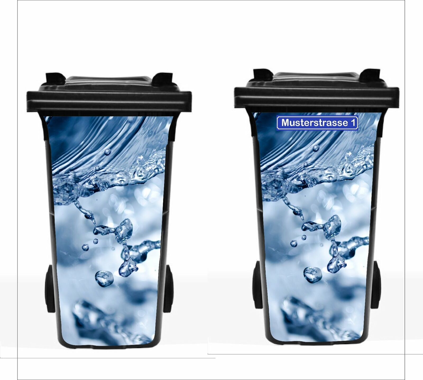 Mülltonnenaufkleber Fresh Water Aufkleber Mülltonne M25LI – livingcasa