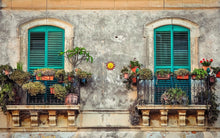 Lade das Bild in den Galerie-Viewer, Wandbild HAUS Fototapete Poster XXL Balkon Urlaub Kuba Fenster Blumen WA94
