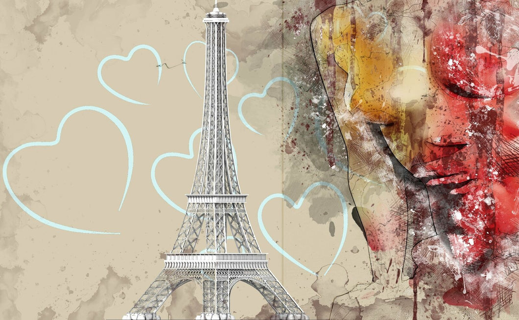 Wandbild selbstklebend Abstrakte Kunst Paris Wandbilder Poster XXL  ws38