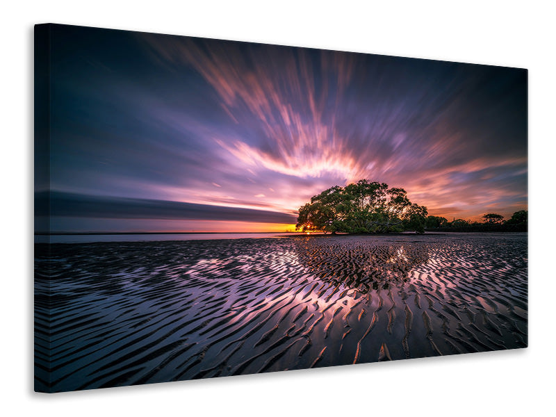 Leinwandbild auf Rahmen  Faszinierende Landschaft am Meer