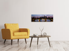 Lade das Bild in den Galerie-Viewer, Leinwandbild Panorama Skyline in romantischer Stimmung
