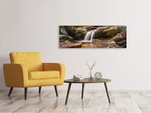 Lade das Bild in den Galerie-Viewer, Leinwandbild Panorama Kleiner Wasserfall
