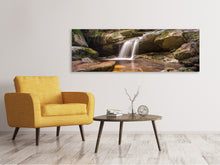 Lade das Bild in den Galerie-Viewer, Leinwandbild Panorama Kleiner Wasserfall
