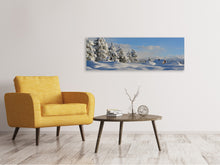 Lade das Bild in den Galerie-Viewer, Leinwandbild Panorama Schöne Schnee Landschaft
