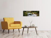 Lade das Bild in den Galerie-Viewer, Leinwandbild Panorama Entspannung am Wasserfall
