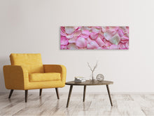 Lade das Bild in den Galerie-Viewer, Leinwandbild Panorama Rosenblüten in rosa

