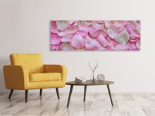 Lade das Bild in den Galerie-Viewer, Leinwandbild Panorama Rosenblüten in rosa
