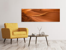Lade das Bild in den Galerie-Viewer, Leinwandbild Panorama Spuren in der Wüste
