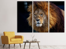 Lade das Bild in den Galerie-Viewer, Leinwandbild 3-teilig Achtung Löwe
