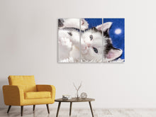 Lade das Bild in den Galerie-Viewer, Leinwandbild 3-teilig Süsses Kitten
