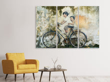 Lade das Bild in den Galerie-Viewer, Leinwandbild 3-teilig Fahrrad Graffiti
