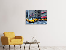 Lade das Bild in den Galerie-Viewer, Leinwandbild 3-teilig Manhattan - Taxi bitte
