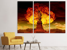 Lade das Bild in den Galerie-Viewer, Leinwandbild 3-teilig Freiheitsstatue im spektakulärem Licht
