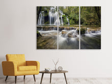 Lade das Bild in den Galerie-Viewer, Leinwandbild 3-teilig Achtung Wasserfälle
