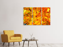 Lade das Bild in den Galerie-Viewer, Leinwandbild 3-teilig Herbst Blätter
