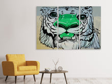 Lade das Bild in den Galerie-Viewer, Leinwandbild 3-teilig Graffiti Tiger
