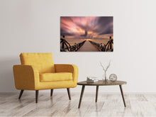 Lade das Bild in den Galerie-Viewer, Leinwandbild Spektakulärer Sonnenuntergang auf der Brücke
