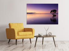 Lade das Bild in den Galerie-Viewer, Leinwandbild Sonnenuntergang am Baum im Wasser
