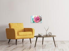 Lade das Bild in den Galerie-Viewer, Leinwandbild Rosenblüte in rosa
