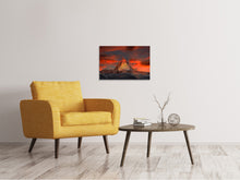 Lade das Bild in den Galerie-Viewer, Leinwandbild Berge der Schweiz bei Sonnenuntergang
