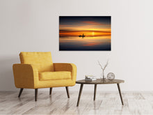 Lade das Bild in den Galerie-Viewer, Leinwandbild Romantischer Sonnenuntergang auf dem Meer
