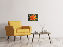 Lade das Bild in den Galerie-Viewer, Leinwandbild Lilien Blüte in orange XL
