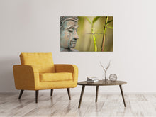 Lade das Bild in den Galerie-Viewer, Leinwandbild XL Buddha Kopf
